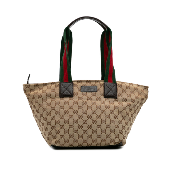 Pre-Loved Gucci GG Canvas Web Tote - Picture 1 of 10